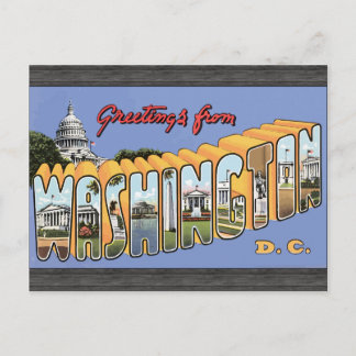 Postal Saludos desde Washington D.C., Vintage