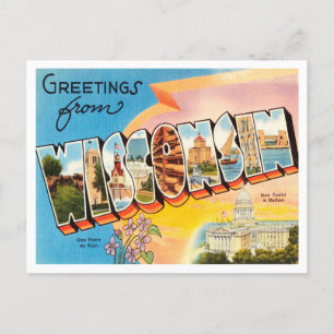 Postal Saludos desde Washington Vintage Travel