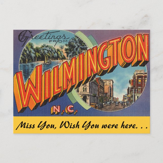 Postal Saludos desde Wilmington (Anverso)