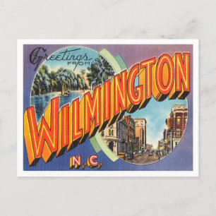 Postal Saludos desde Wilmington, Carolina del Norte Trave