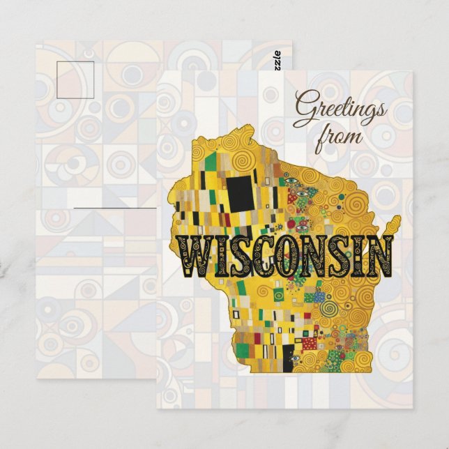 Postal Saludos desde Wisconsin (Anverso / Reverso)