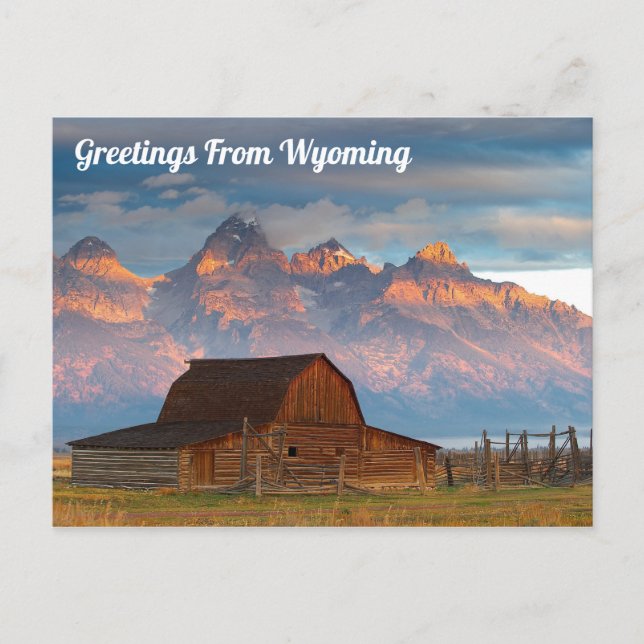 Postal Saludos desde Wyoming (Anverso)