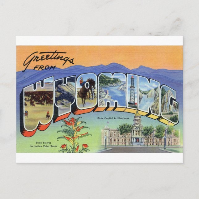 Postal Saludos desde Wyoming (Anverso)