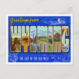 Postal Saludos desde Wyoming WY USA