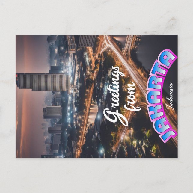 Postal Saludos desde Yakarta Indonesia (Anverso)