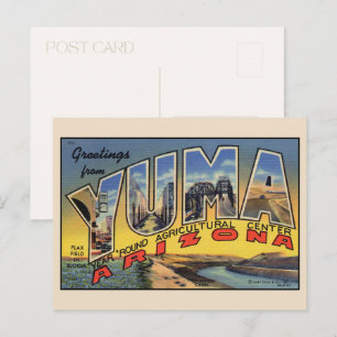 Postal Saludos desde Yuma Large Letter Vintage