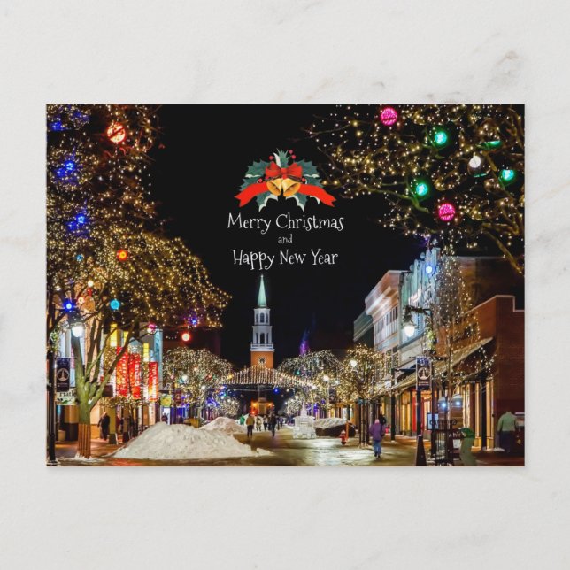 Postal Saludos festivos de Navidad (Anverso)