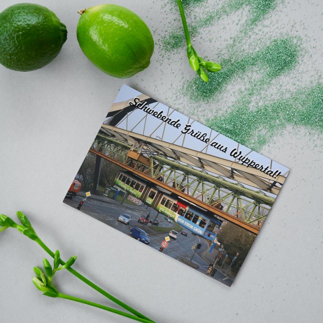 Postal Saludos flotantes de Wuppertal en alemán (Subido por el creador)