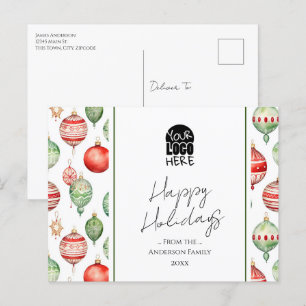 Postal Saludos navideños con el logotipo