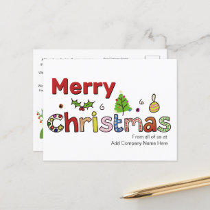 Postal Saludos Navideños Personalizados para Clientes Fes