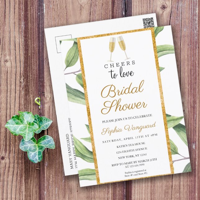 Postal Saludos para amar a la Fiesta de ducha de novias b (Subido por el creador)