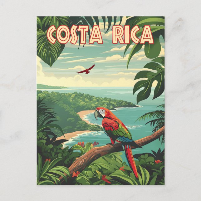 Postal Saludos Pura Vida: Costa Rica Vinatage (Anverso)