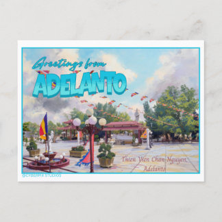 Postal Saludos Retro de Adelanto