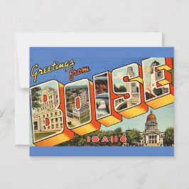 Postal Saludos Retro de Boise