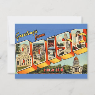 Postal Saludos Retro de Boise