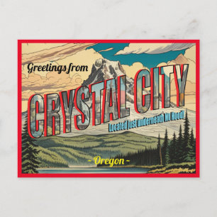 Postal Saludos Retro Desde Crystal City