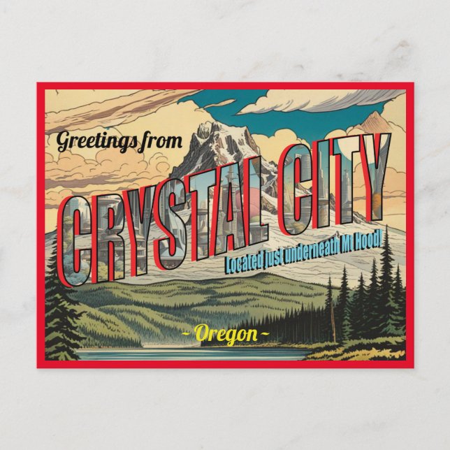 Postal Saludos Retro Desde Crystal City (Anverso)