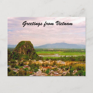 Postal saludos rurales de vietnam