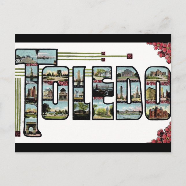 Postal Saludos Toledo Ohio Postcard (Anverso)