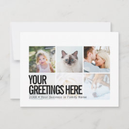 Postal Saludos universales modernos personalizados con 6