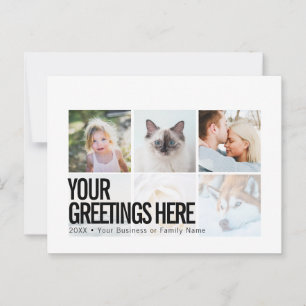 Postal Saludos universales modernos personalizados con 6