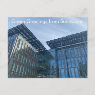Postal ¡Saludos verdes desde Sunnyvale!