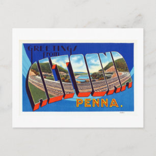 Postal Saludos Vintage De Altoona Pennsylvania Travel