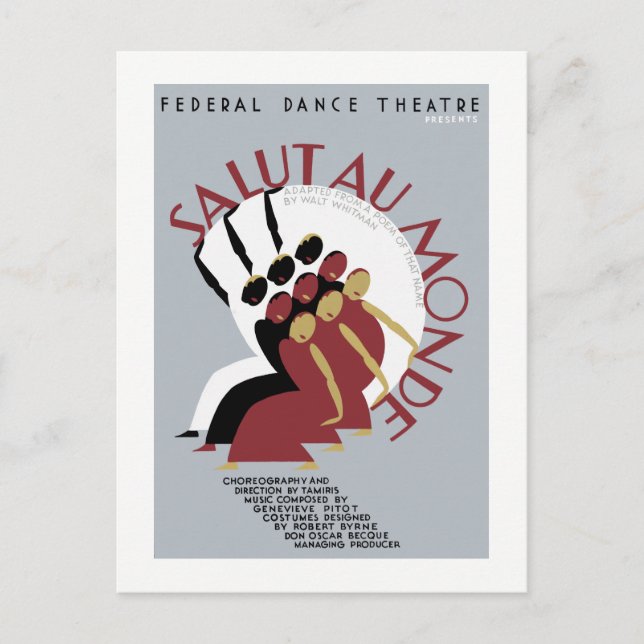 Postal Salut Au Monde (Anverso)