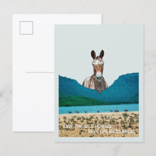 Postal Salva los Caballos Salvajes, Salva la Naturaleza