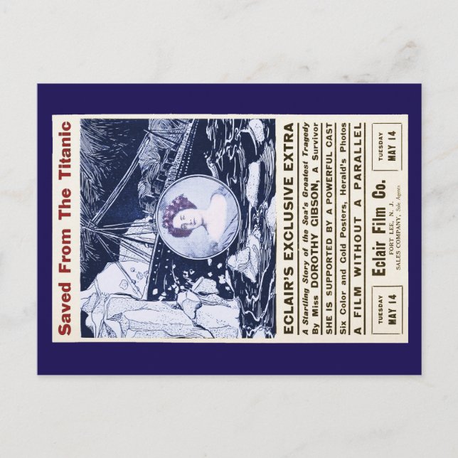 Postal Salvado Del Titanic 14 De Mayo De 1912 (Anverso)