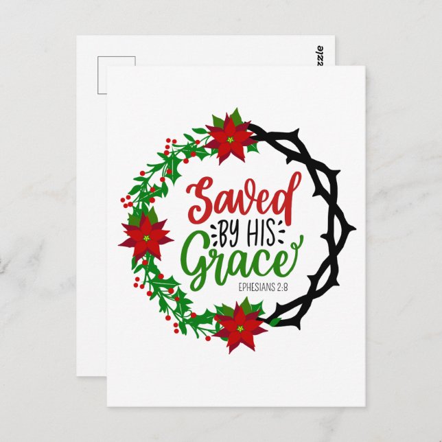 Postal Salvado por Wreath, Navidades de Su Gracia (Anverso / Reverso)