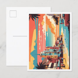 Postal Salvador Bahia Brasil: Ilustracion de viajes de ar