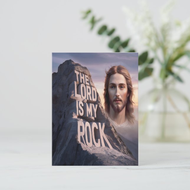 Postal Salvador Divino: El Señor es mi Rock (Anverso de pie)