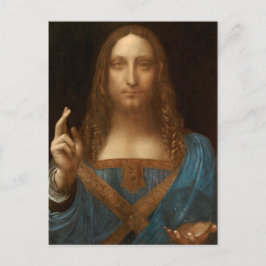 Postal Salvador Mundi (de Leonardo da Vinci)