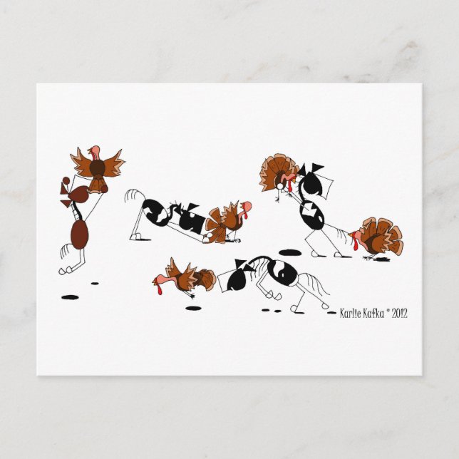 Postal salvaje del dibujo animado de la caza de (Anverso)