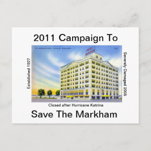 Postal Salvando El Histórico Hotel Markham