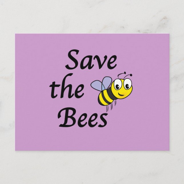 Postal Salvar a las abejas (Anverso)