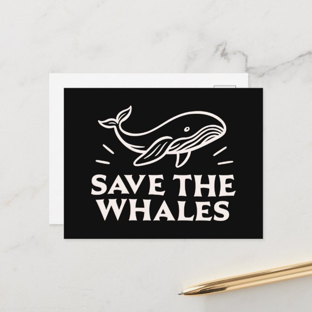 Postal Salvar a las ballenas (Anverso/Reverso In Situ)