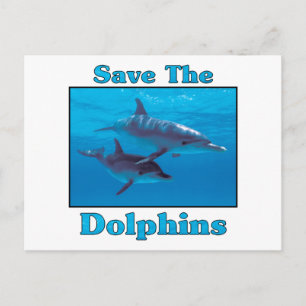 Postal Salvar a los delfines