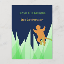 Postal Salvar a los Lemurs