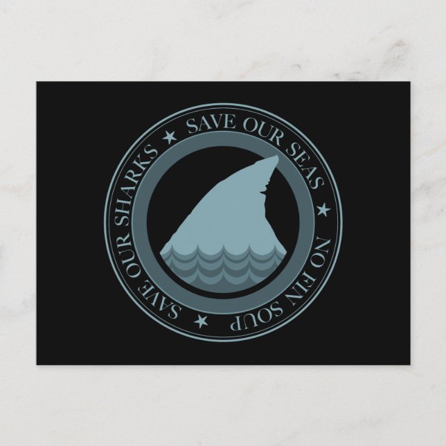 Postal salvar a nuestros tiburones (Anverso)