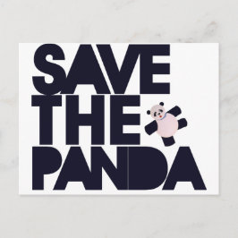 Postal Salvar el oso Panda