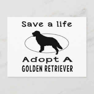 Postal Salvar una vida adoptar un Tobetador de Oro