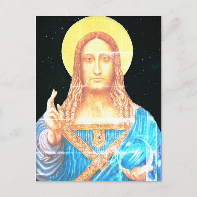 Postal Salvator Mundi (Anverso)