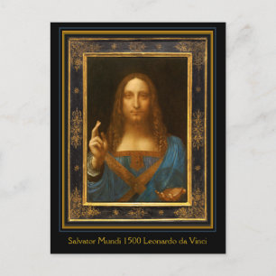 Postal Salvator Mundi 1500 Leonardo da Vinci