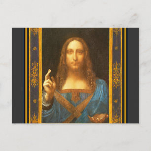 Postal Salvator Mundi 1500 Leonardo da Vinci Arte Mayor