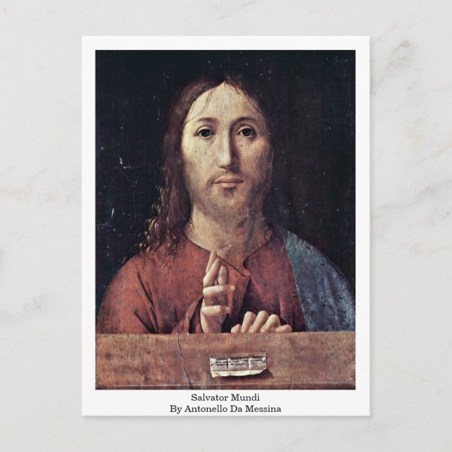 Postal Salvator Mundi De Antonello Da Messina (Anverso)