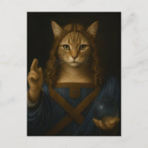 Salvator Mundi Gato Arte Parodia Renacimiento
