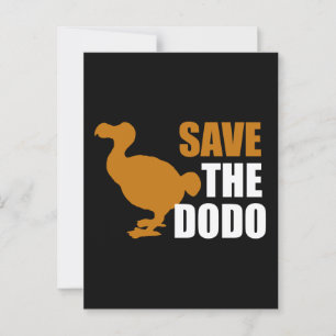 Postal ¡Salve El Pájaro Dodo! Novedad Funny Pin