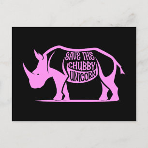 Postal Salven a Chubby Unicorn, Día Mundial del Rinoceron
